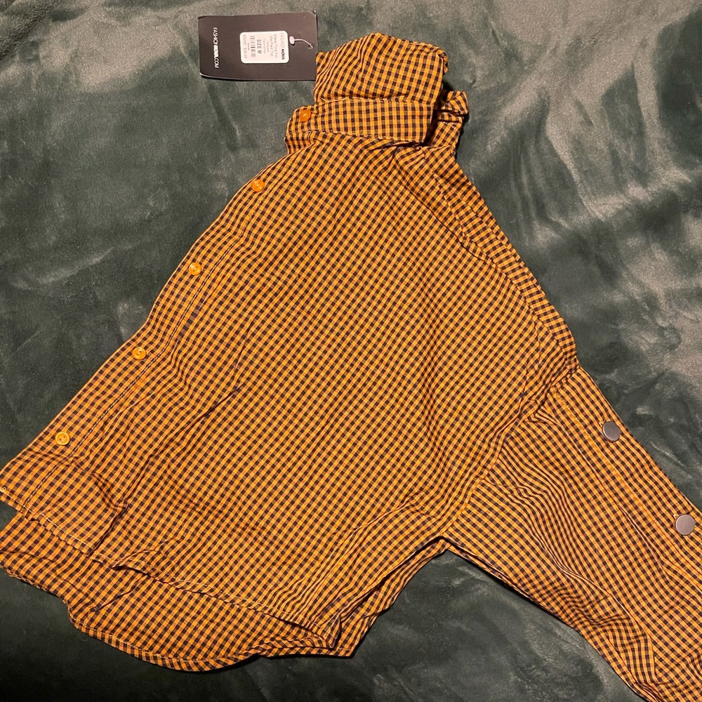Make Time For Me Plaid Top - Navy/Mustard